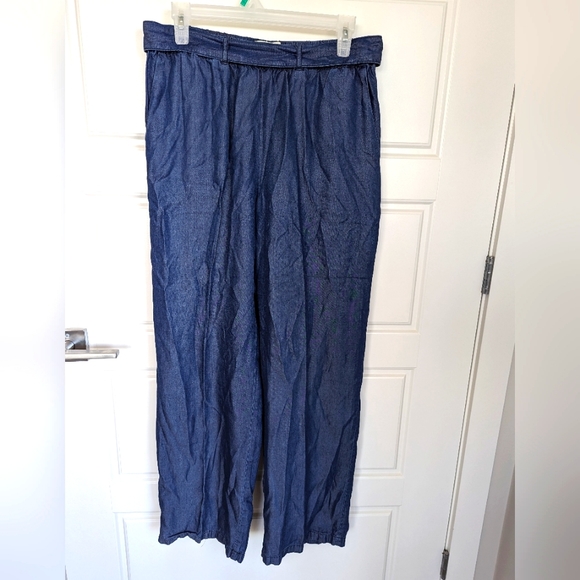 Laura Linen look flowy Lyocell  pants size M - Picture 1 of 5